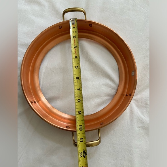 copper made in korea footed stand handled round - Picture 8 of 16